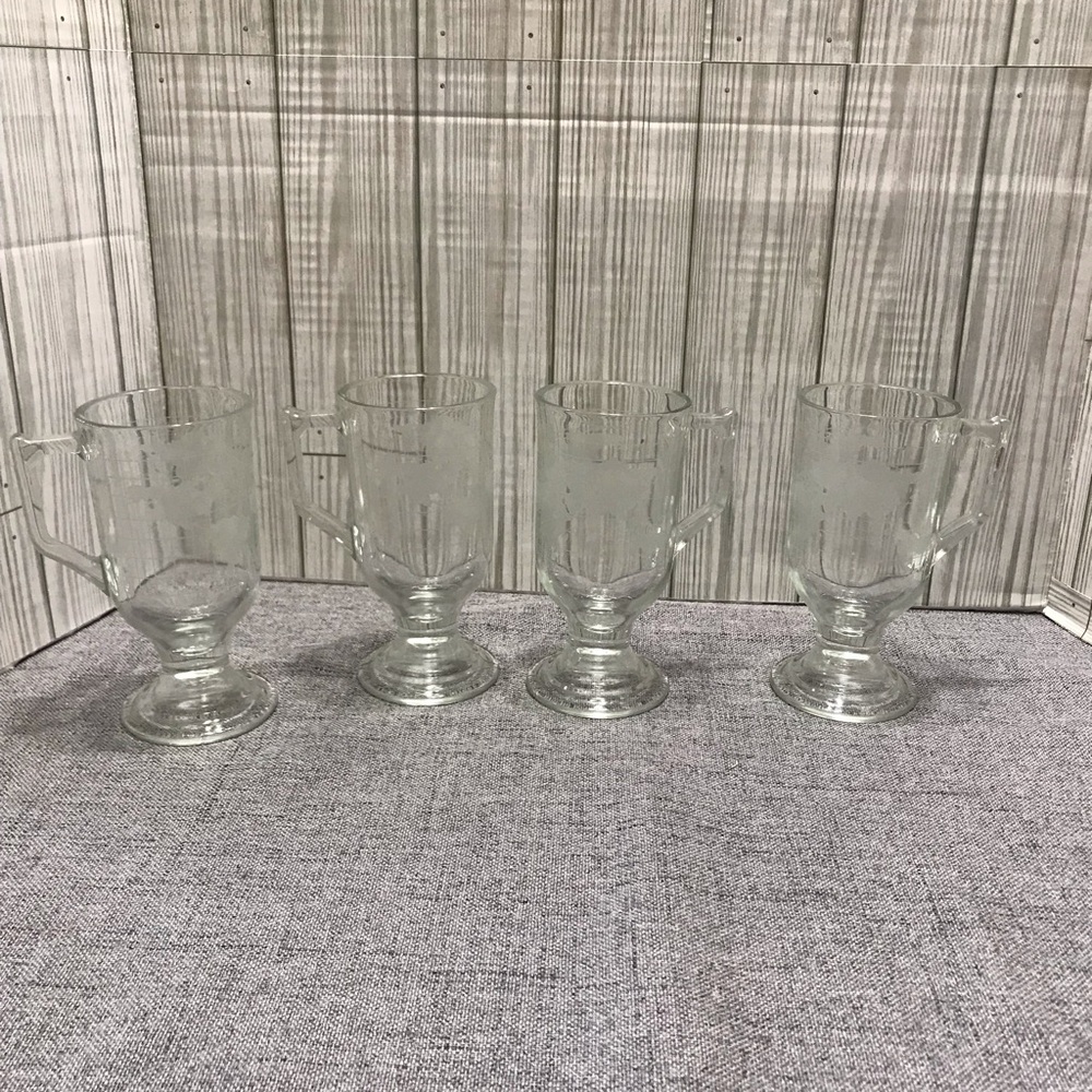 Set of Four VintageNestle Nescafe’ World Globe Irish Coffee mugs